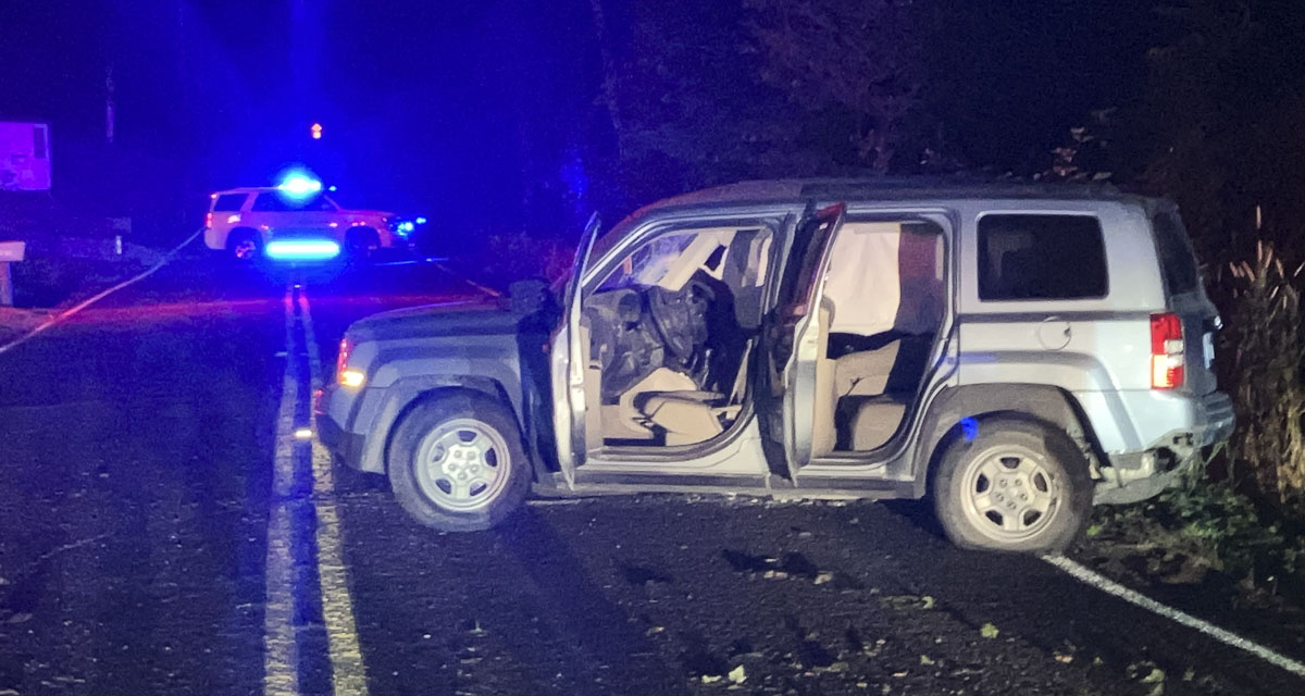 An 18-year-old passenger died at the scene of a single-vehicle crash Saturday on NE Reilly Rd. The 19-year-old driver was taken to the hospital, and investigators are working to determine the cause.