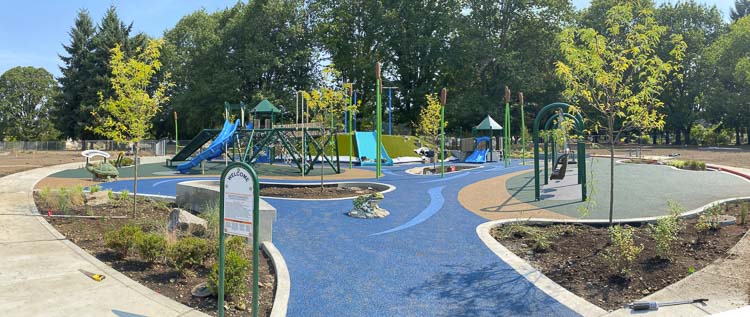 Oakbrook Park Playground construction. Photo courtesy city of Vancouver