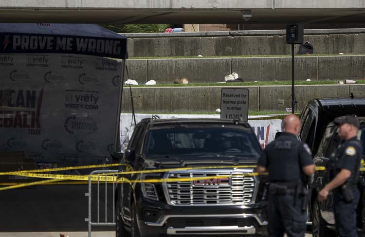 The Utah Valley University courtyard where Charlie Kirk was fatally shot is pictured in Orem on Wednesday, Sept. 10, 2025. Photo courtesy Spenser Heaps/Utah News Dispatch