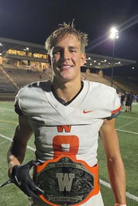 Royce Jones scored Washougal’s first touchdown of the season, and added another score, plus he had an interception, in his team’s victory Thursday. Photo by Paul Valencia