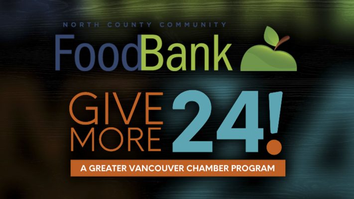 North County Community Food Bank will join 180+ nonprofits in Give More 24 on Sept. 25, with $70,500 in matching donations, goat yoga, and health services in Battle Ground.