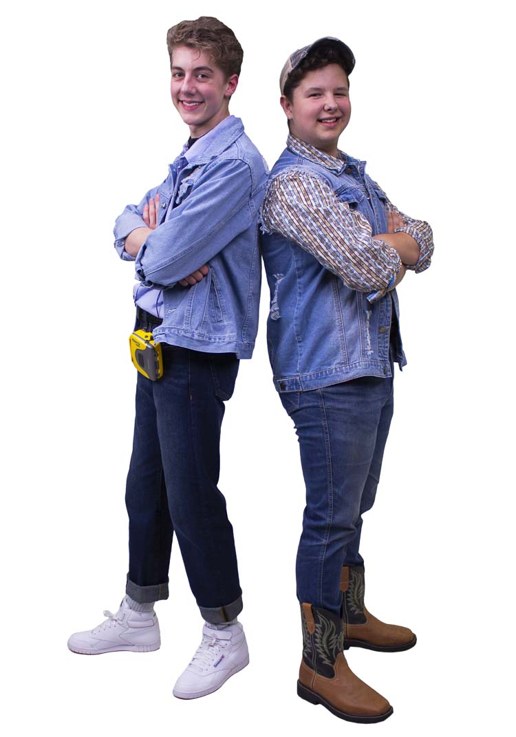 Tyson Miller is Ren and Ian Erickson is Willard in Journey Theater’s production of Footloose the Musical. Photo courtesy Journey Theater