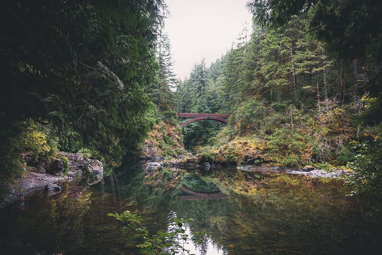 Bridge at Moulton Falls Regional Park. Photo courtesy Clark County Public Works