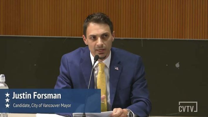 Vancouver mayoral candidate Justin Forsman urges voters to reject Proposition 5, calling it a permanent tax increase that fuels wasteful spending rather than true public safety.