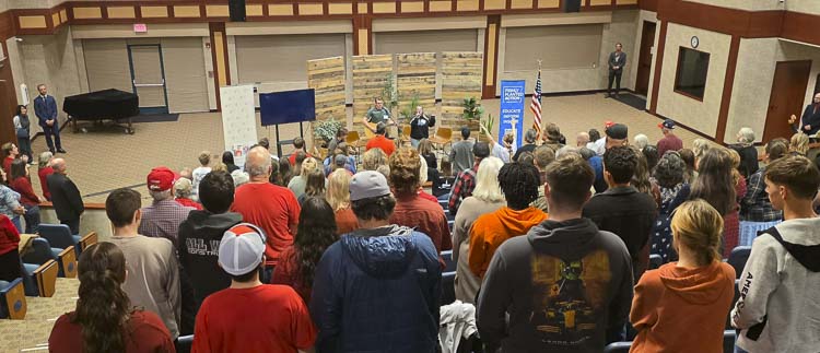 A passionate crowd showed up Tuesday in Vancouver for a Meet the Moment event organized by local Turning Point USA partners. Photo by Paul Valencia