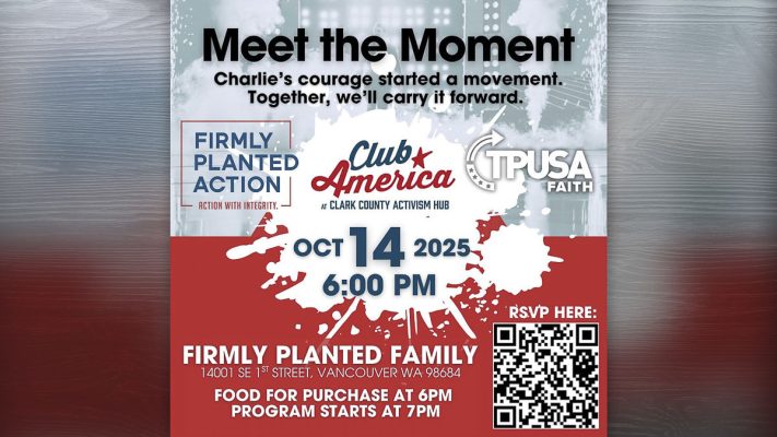 Club America, powered by Turning Point USA, will host a “Meet the Moment” showcase Oct. 14 in Vancouver to honor Charlie Kirk and inspire young people to get involved in civic leadership.
