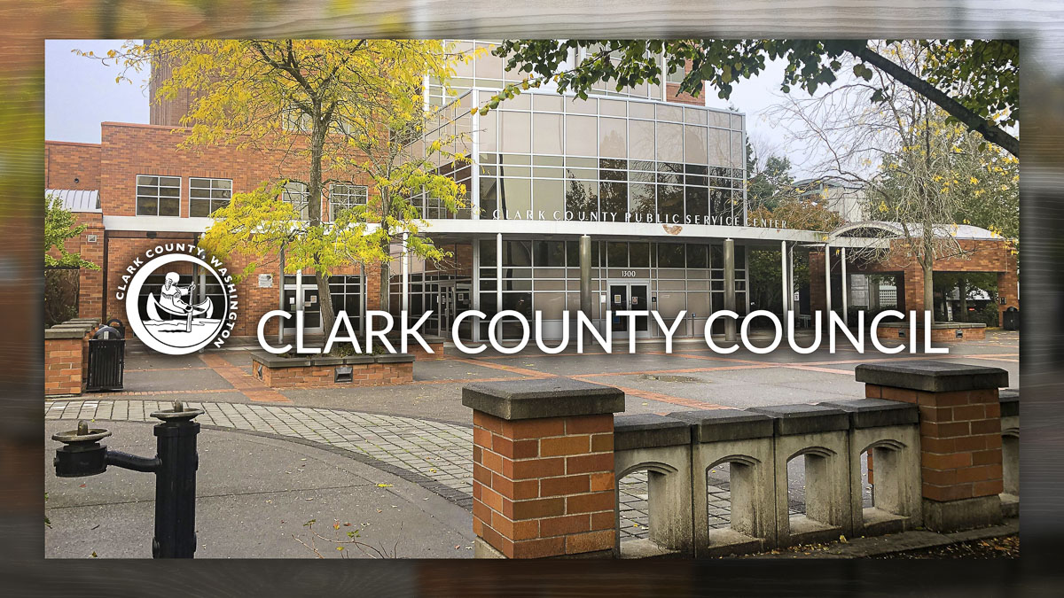 Clark County Council adopted a resolution condemning political violence in all forms, read by Michelle Belkot and accepted by Ross Wiley of Turning Point USA. Four councilors signed the resolution.