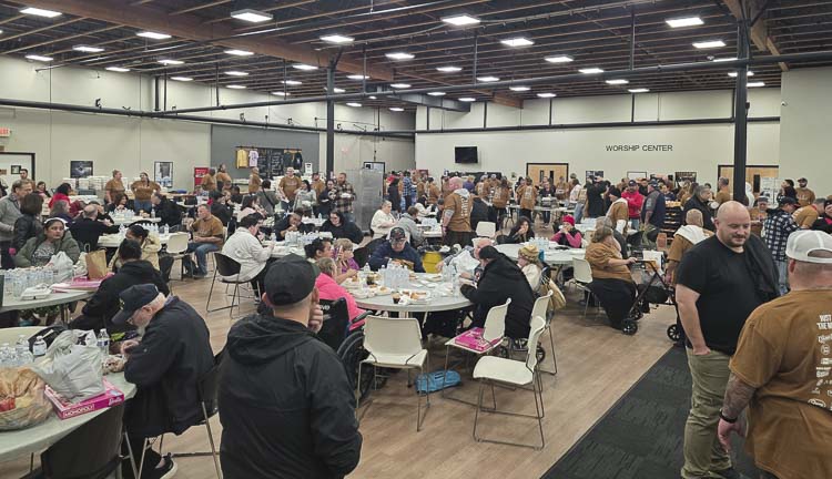 Dream for Life and Living Hope Church were prepared to feed thousands of people in need at their annual Thanksgiving meal on Saturday. Photo by Paul Valencia