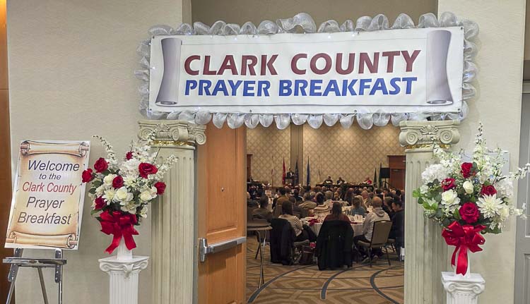 This was the 24th Clark County Prayer Breakfast, and the keynote speaker was Dr. John Mark Yeats, president of Corban University in Salem.