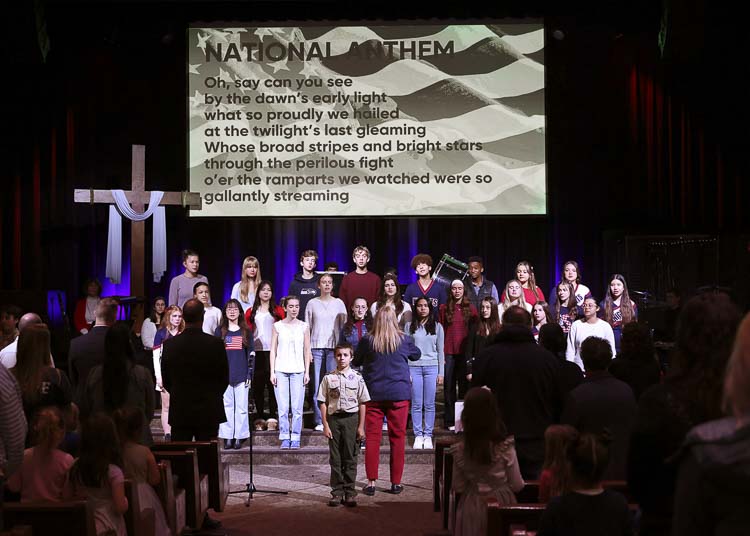 King’s Way Christian Schools honored Veterans on Friday in advance of Tuesday’s holiday. Photo courtesy Paris Shewey