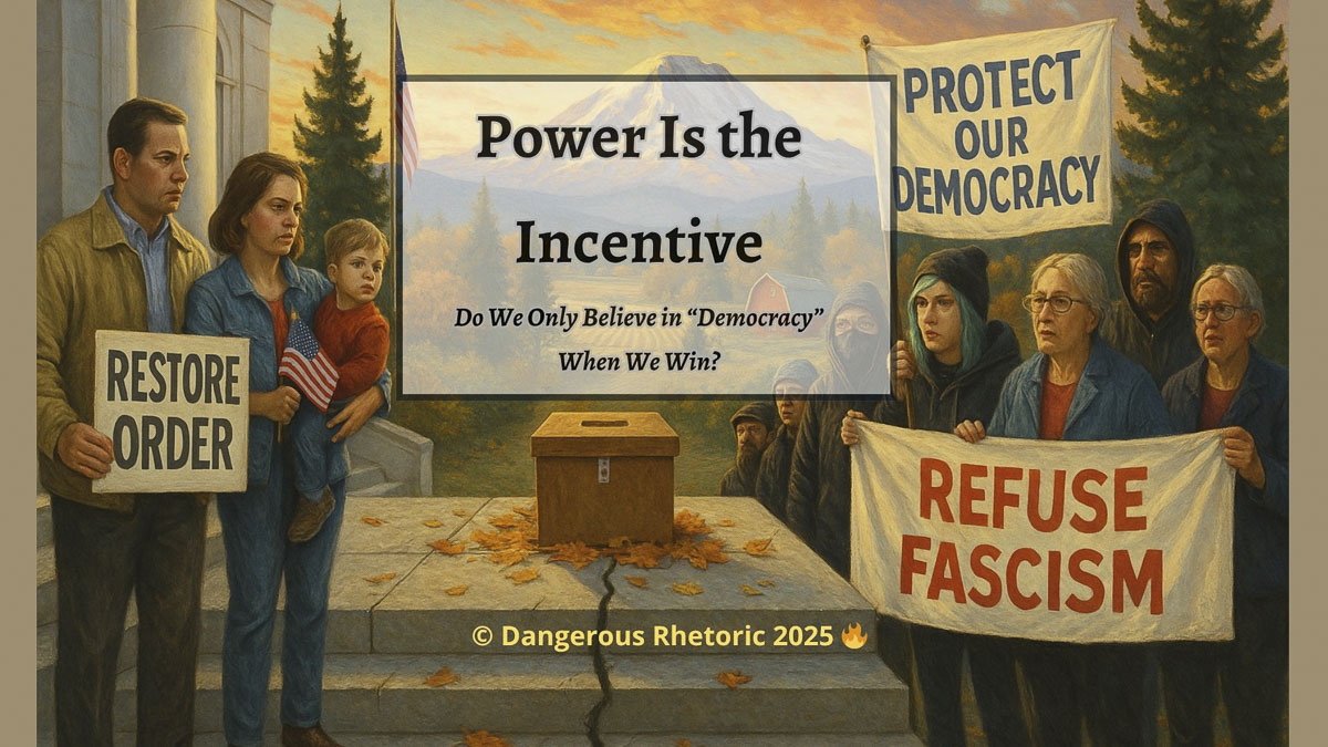 Nancy Churchill explores how fear and legitimacy influence political incentives, arguing that true democracy requires accepting election outcomes and resisting the pursuit of permanent power.