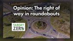 Doug Dahl explains who has the right-of-way when two cars enter a roundabout at different speeds, emphasizing due care and responsible driving.