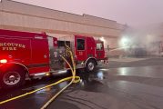 VFD extinguishes large drop box style dumpster on fire