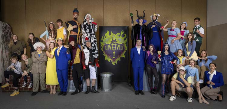 Students from River HomeLink go through interesting challenges in order to produce plays. The cast and crew of Descendents: The Musical are preparing for Friday’s opening night, to be held at Prairie High School. Photo courtesy River HomeLink Theater