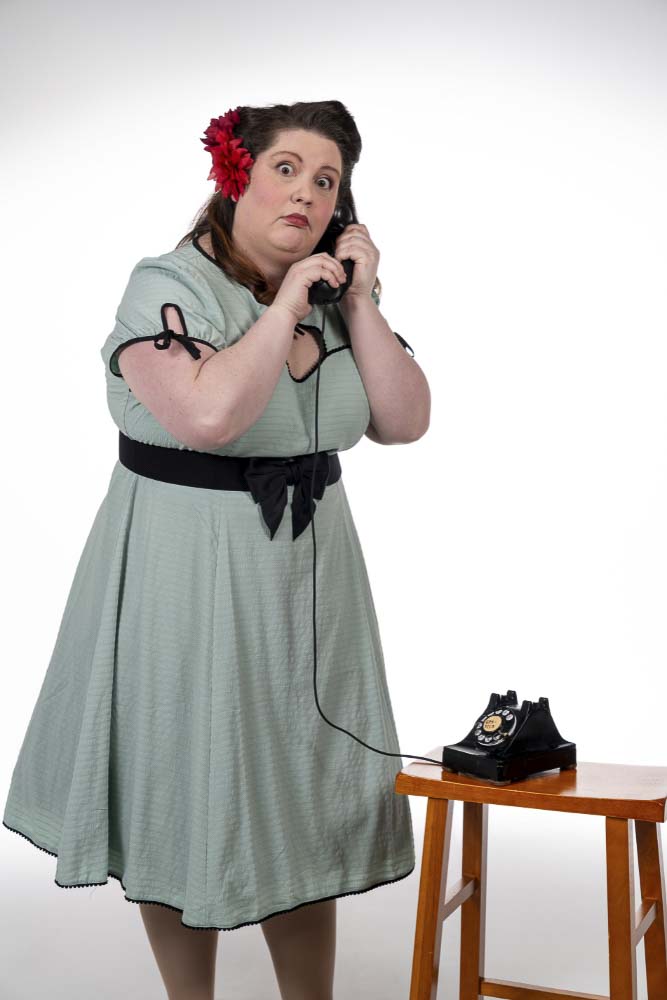 Nicole Harwood as Mrs. Hatch. Photo courtesy Ekklesia Theatre