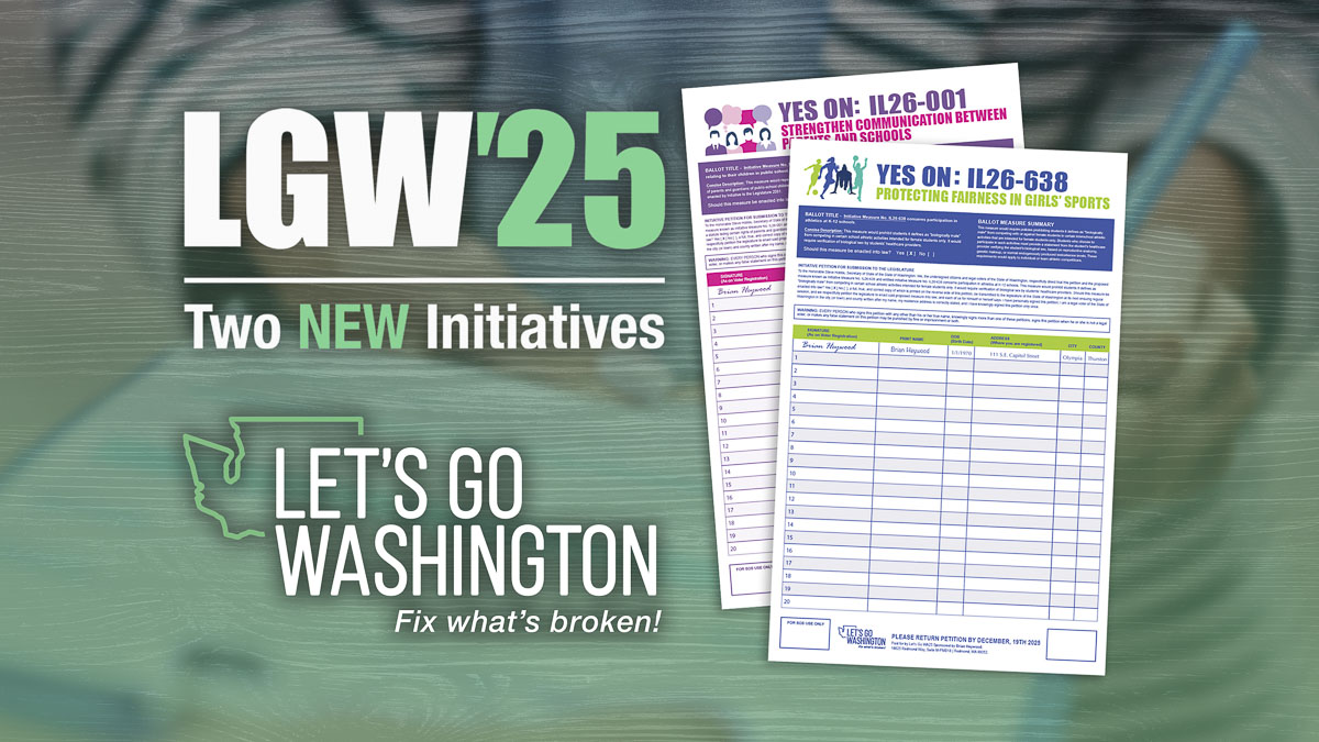 Let’s Go Washington says it has collected more than 315,000 and 289,000 signatures on two initiatives and is pushing toward 400,000 per measure.
