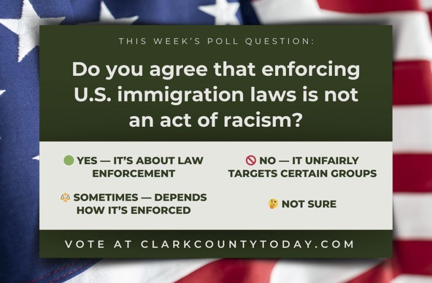 This poll asks readers whether enforcing U.S. immigration laws should be viewed as a lawful responsibility rather than an act of racism.