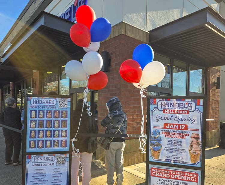 There are rumors suggesting a lot of people expect to show up for the official grand opening of Handel’s Ice Cream in east Vancouver on Saturday, Jan. 17. The first 100 customers could get free ice cream for a year. Photo by Paul Valencia