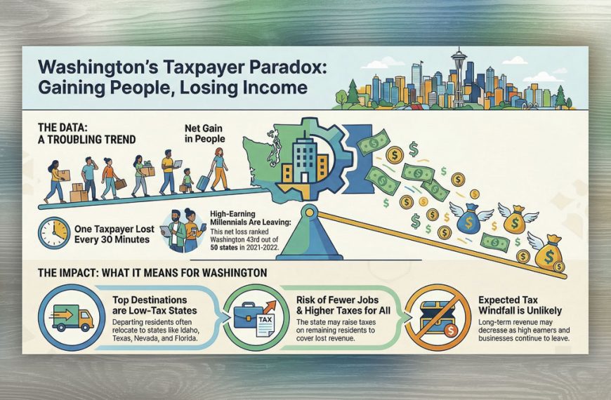 Mark Harmsworth argues Washington is losing higher-income taxpayers and business owners, warning that rising taxes and regulation threaten long-term economic stability.