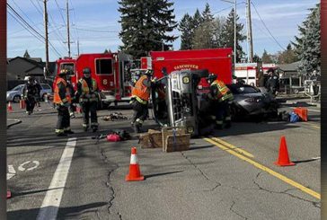 VFD responds to vehicle rollover with entrapment on Burton Road