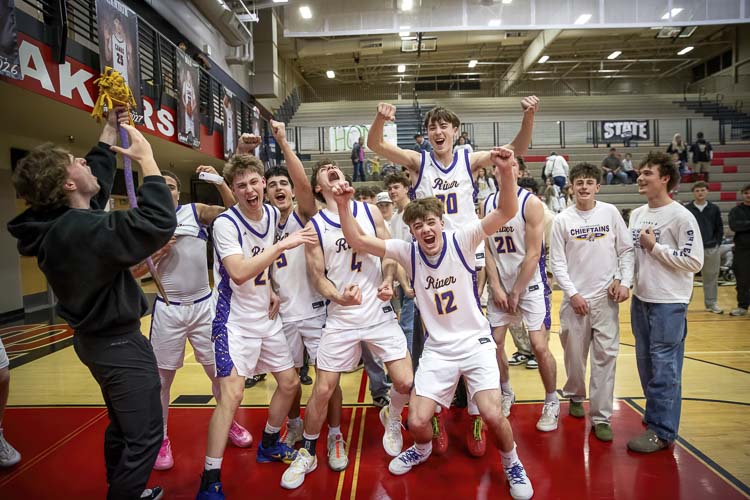 The Columbia River Rapids have advanced to the Yakima Valley SunDome for the Class 2A boys basketball round of 12 for the third consecutive season. Photo courtesy Heather Tianen