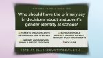 Clark County Today is asking readers who should have the primary role in decisions about a student’s gender identity at school.