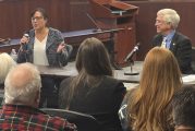 State Representatives McClintock and Ley answer questions at town hall in Battle Ground