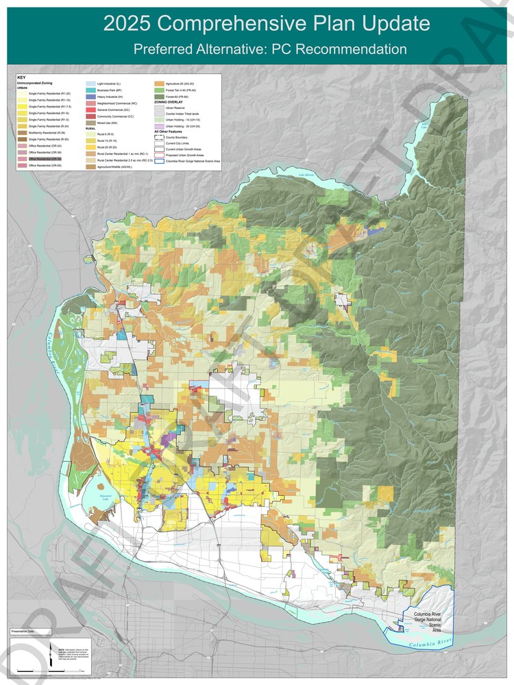 The Clark County Planning Commission’s recommended 2025 Comprehensive Plan Update Preferred Alternative.