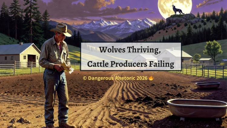 WDFW celebrates 270 wolves in 49 packs while Washington agriculture posts negative $396 million farm income.