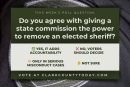 POLL: Do you agree with giving a state commission the power to remove an elected sheriff?