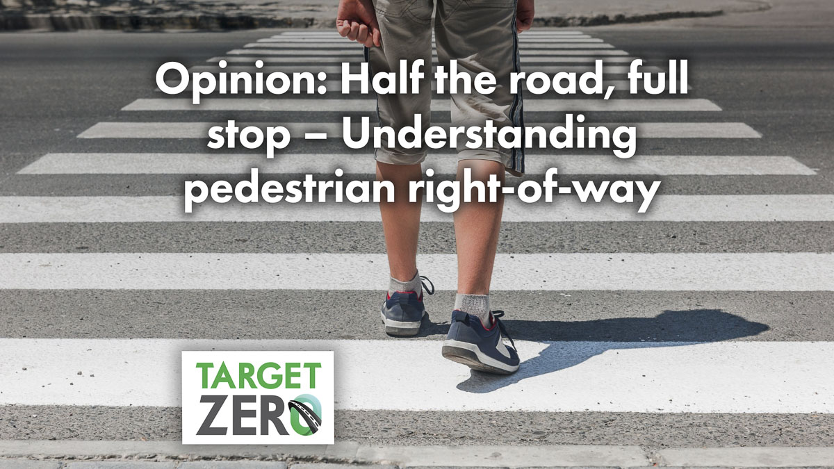 Doug Dahl explains how Washington’s law requires drivers to stop when a pedestrian is within one lane of their half of the road, not just when directly in front.