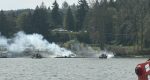 Vancouver Fire Department joined Clark-Cowlitz and Scappoose crews to help fight a vessel and dock fire at Goble Marina, assisting in river operations where one boat sank and another was partially submerged.