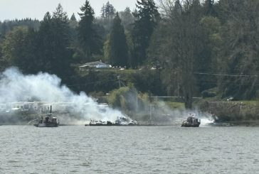 Vancouver Fire Department assists with Columbia River Marina fire response