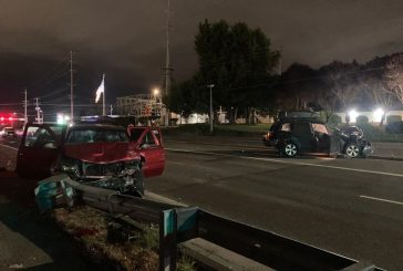 Four vehicle crash sends two to hospital