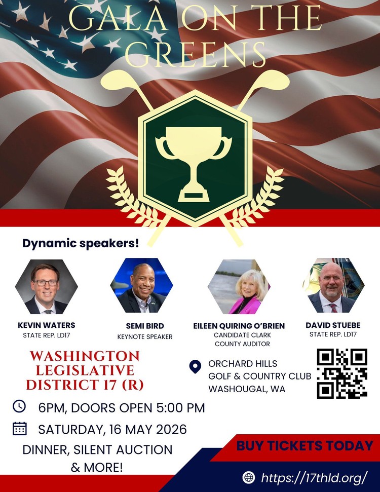 Semi Bird headlines Republican fundraiser with state lawmakers and county auditor candidate at Washougal venue.