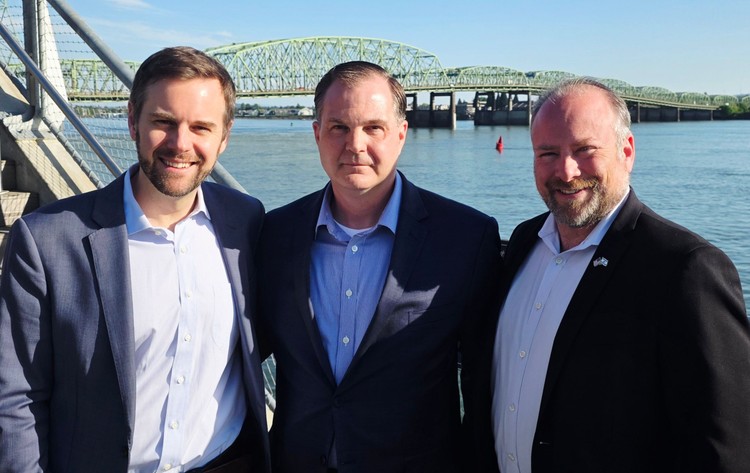 Fox News contributor Guy Benson, State Senator John Braun, and Seattle radio host Ari Hoffman were in Vancouver on Thursday to speak at a dinner hosted by Americans for Prosperity. Photo by Paul Valencia