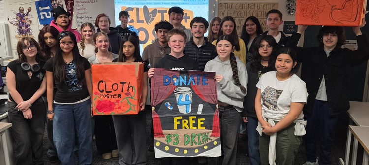  Students in Skyview’s AVID class worked together to collect donations for Cloth and Foster, a nonprofit organization based in Vancouver.