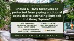 C-TRAN's board asked IBR to extend light rail to Library Square but voted down taxpayer cost protections.