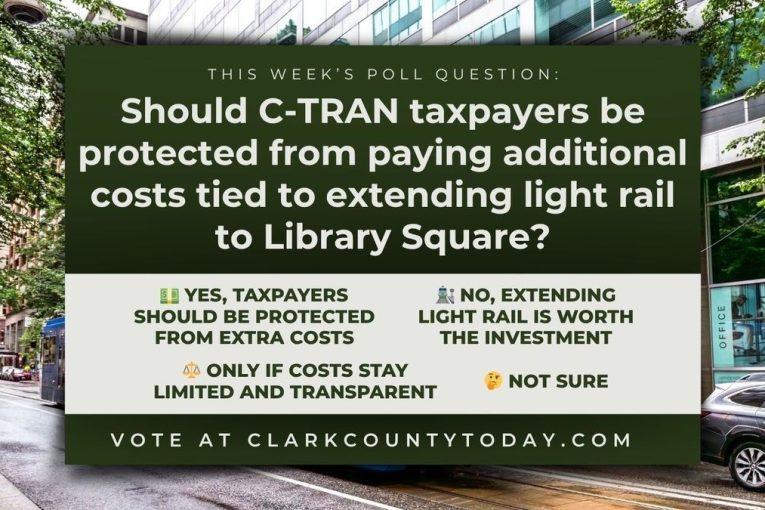 POLL: Should C-TRAN taxpayers be protected from paying additional costs tied to extending light rail to Library Square?