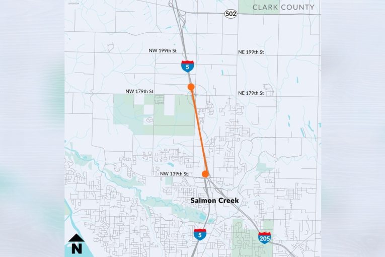Weekend paving work closes southbound I-205 entrance from I-5 in Vancouver May 29-31