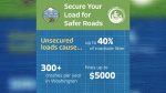 Unsecured vehicle loads cause more than 300 Washington crashes annually and dumped 150,000+ lbs of litter in Clark County in 2025.