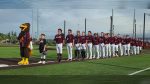 Mayor Matt Cole threw the ceremonial first pitch as the Raptors opened their 2026 season with a 9-0 win.
