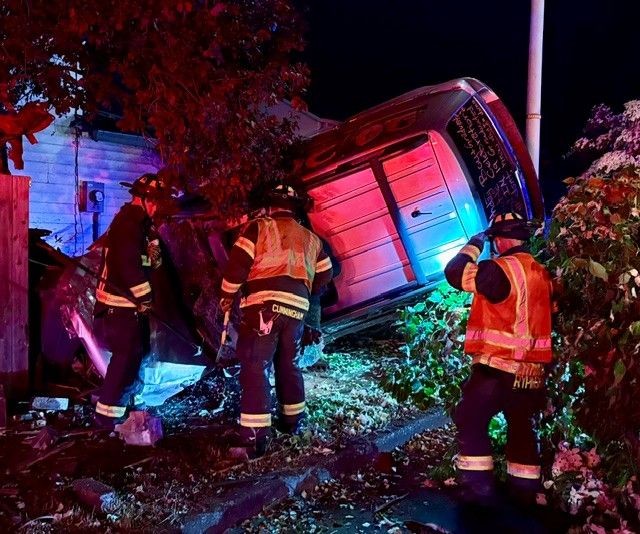 A single occupant was ejected during a rollover near SE 20th Street, triggering a natural gas leak controlled by Vancouver Fire.