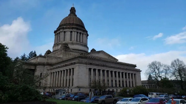 The Washington State Legislative Building is seen in Olympia.