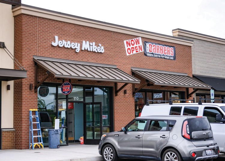 Signage is up and interior work was ongoing on Friday, June 5, at a Jersey Mike’s Subs shop opening soon in Ridgefield at the Union Ridge Town Center.