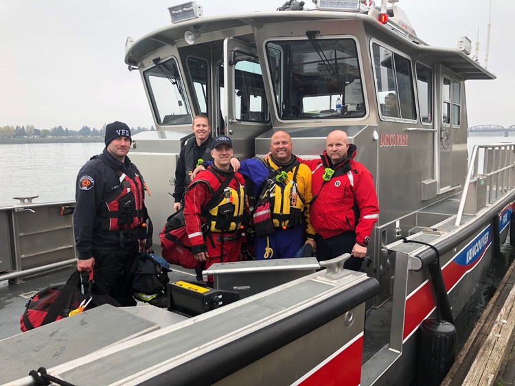 Vancouver Fire rescue swimmers deployed from Fire Boat 1 pulled an unresponsive woman from dangerous Columbia River currents.