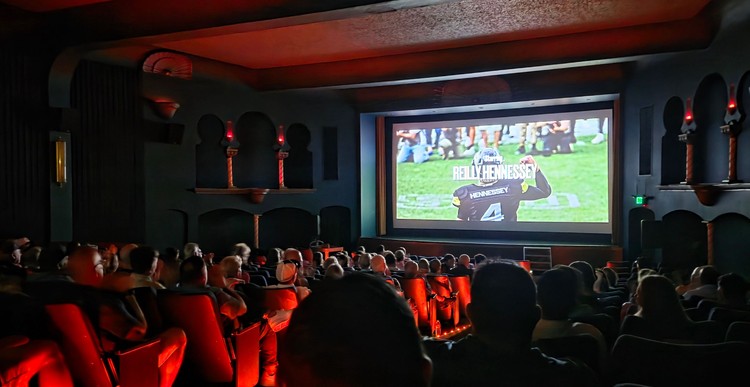 Project Euro: The Reilly Hennessey Story is a 51-minute documentary on the football career of Reilly Hennessey, who quarterbacked three different teams to American football championships in Europe. The movie debuted in Hennessey’s hometown of Camas on Sunday in front of more than 100 family, friends, former coaches, and community members. Photo by Paul Valencia