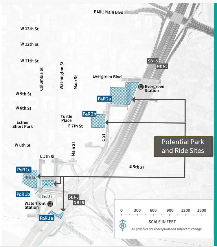 The IBR is moving forward with a plan for 5 separate park n ride locations in downtown Vancouver; two at Library Square and three at the waterfront transit stop. There could be a total of 1,270 parking spaces.