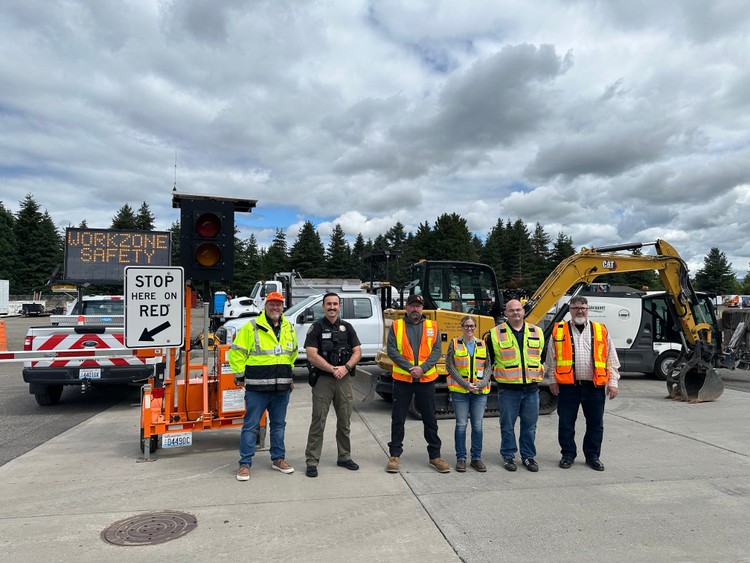 A worker was struck and thrown 20 feet by a distracted driver in a Clark County work zone last summer.