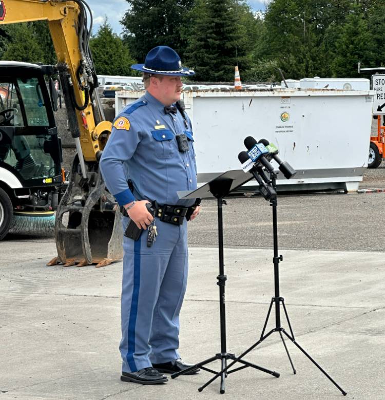 A worker was struck and thrown 20 feet by a distracted driver in a Clark County work zone last summer.